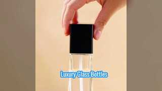 مجموعه بطری های آرایشی شیشه ای شفاف با آب بندی ضد نشت و طراحی قابل تنظیم برای L